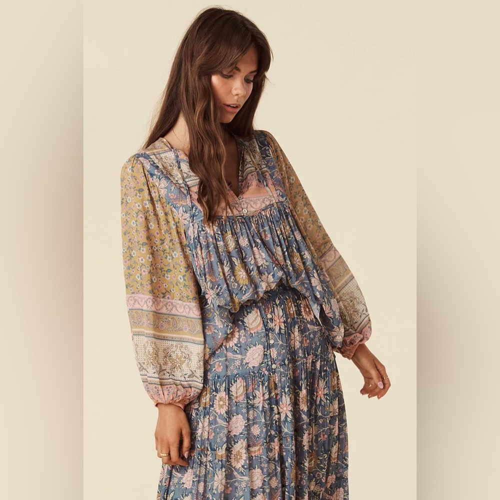 SPELL - MOSSY BOHO BLOUSE - S